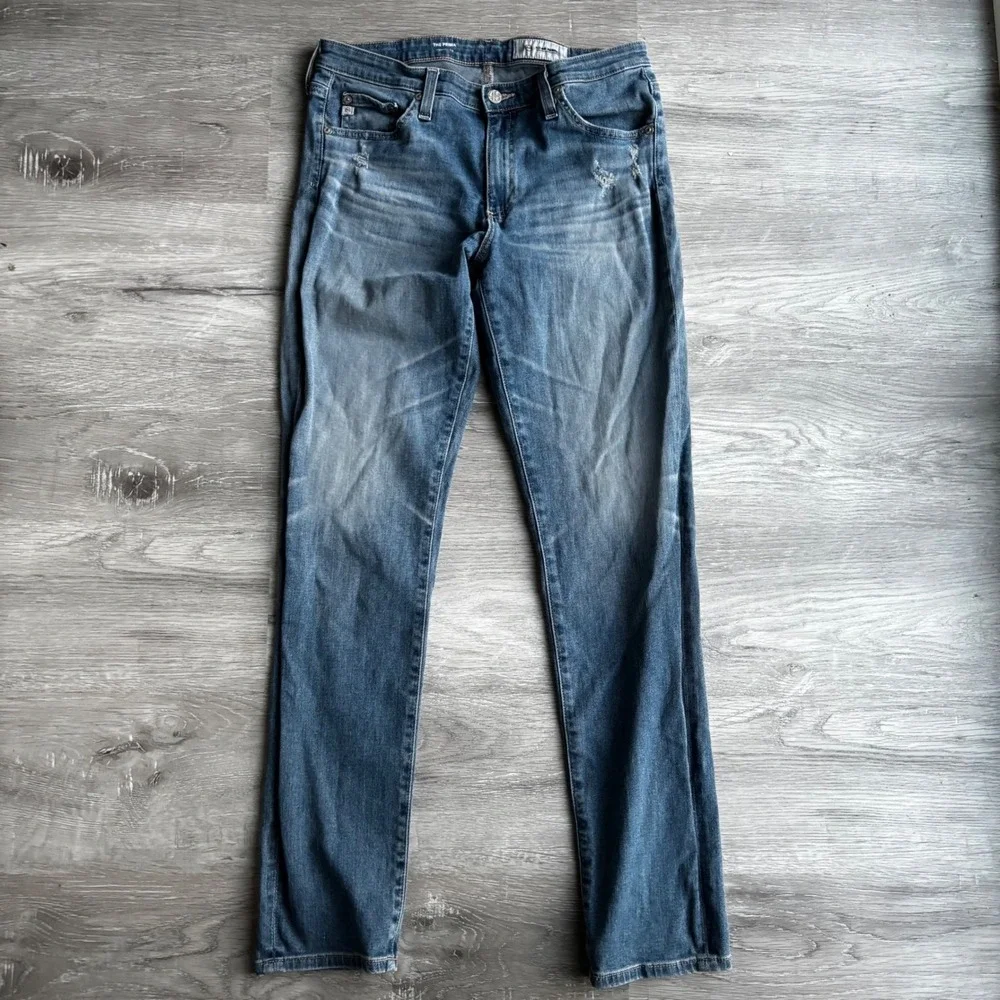 AG Adriano Goldschmied The‎ Prima Skinny Leg Jeans Women Size 29 Distressed Blue - Picture 2 of 9